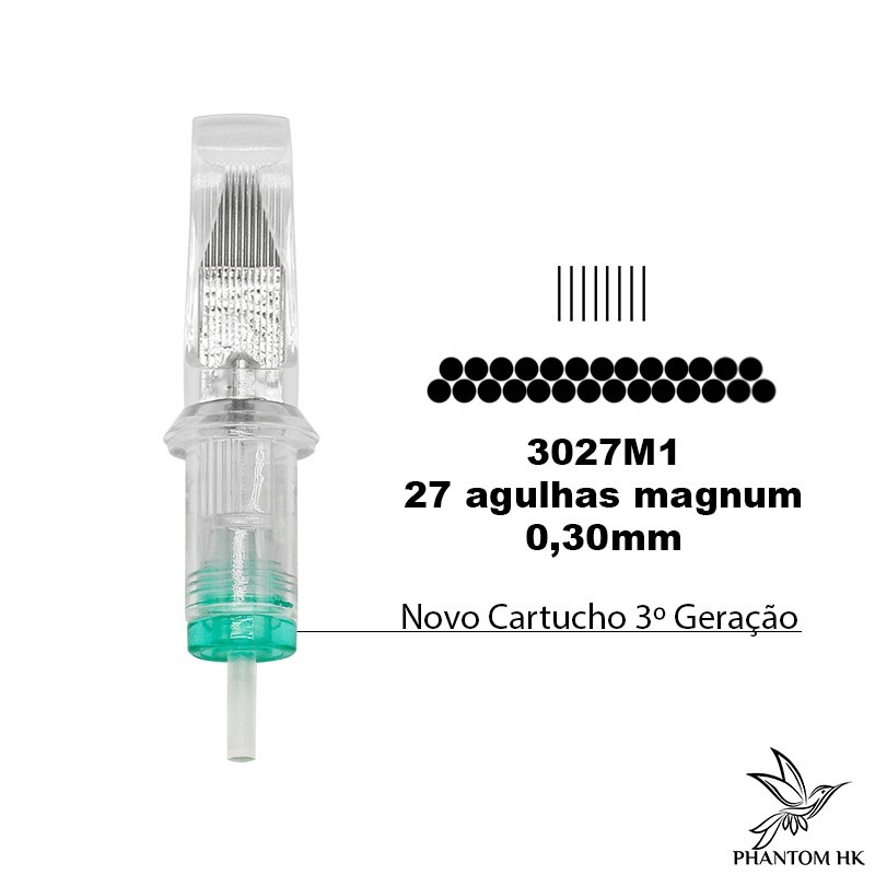 Cartucho Phantom HK 3º Geração - 27 Magnum Reta 0,30mm - 27 Magnum 1 3027 ST