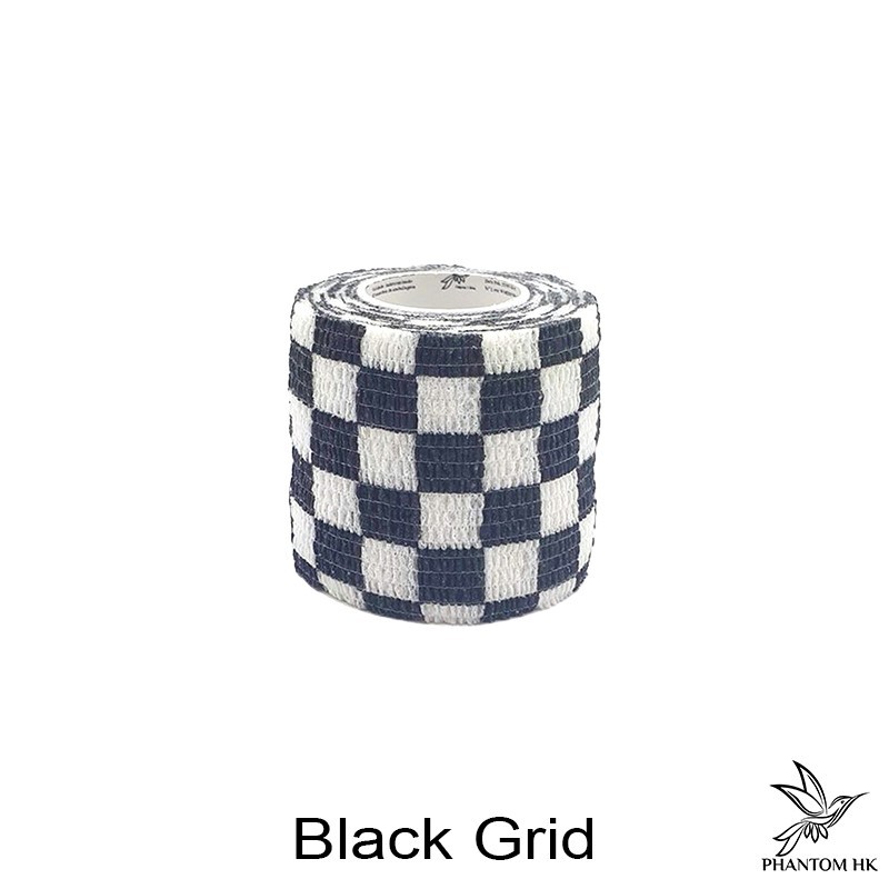 Bandagem Phantom HK - 2,5cm x 4,5m esticado – Estampada - Black Grid Bandagem Phantom HK - 2,5cm x 4,5m esticado – Estampada - Black Grid