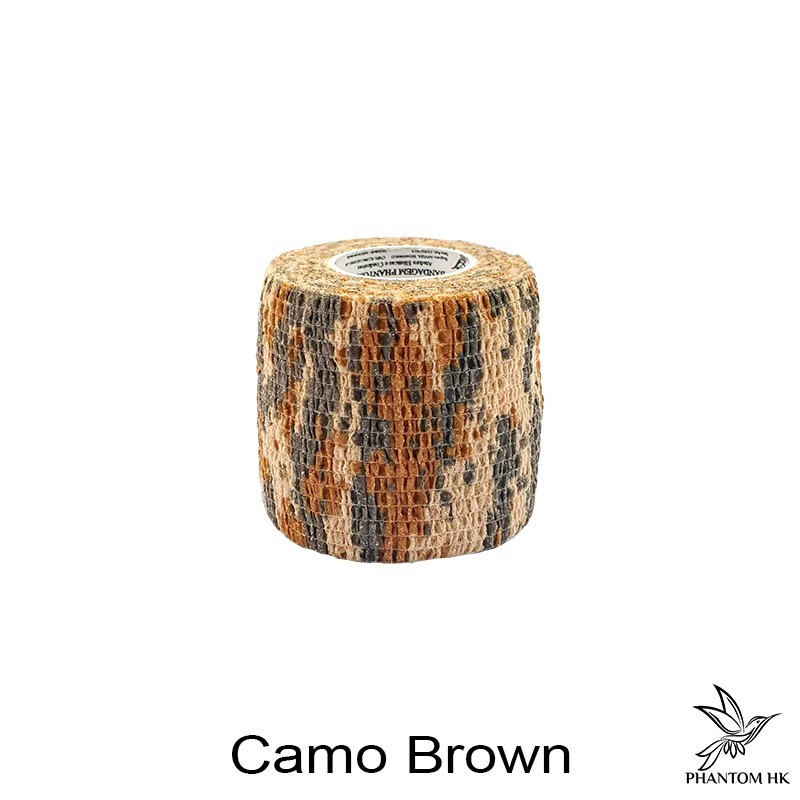 Bandagem Phantom HK - 5cm x 4,5m Esticado - Estampada - Camo Brown