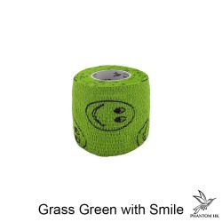 Bandagem Phantom HK - 5cm x 4,5m Esticado - Estampada - Grass Green With Smiley