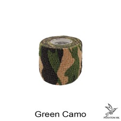 Bandagem Phantom HK - 5cm x 4,5m Esticado - Estampada - Green Camo