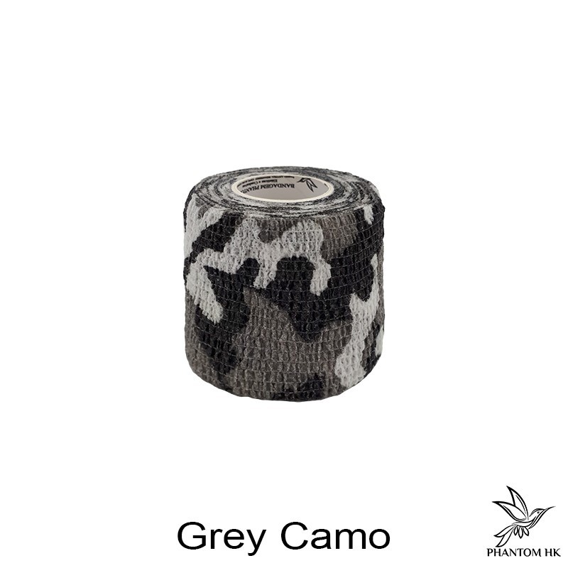 Bandagem Phantom HK - 5cm x 4,5m Esticado - Estampada - Gray Camo