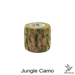 Bandagem Phantom HK - 5cm x 4,5m Esticado - Estampada - Jungle Camo