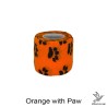 Bandagem Phantom HK - 5cm x 4,5m Esticado - Estampada - Orange with Paw