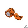 Bandagem Phantom HK - 5cm x 4,5m Esticado - Estampada - Orange with Paw