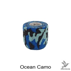 Bandagem Phantom HK - 5cm x 4,5m Esticado - Estampada - Ocean Camo