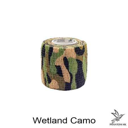 Bandagem Phantom HK - 5cm x 4,5m Esticado - Estampada - Wetland Camo
