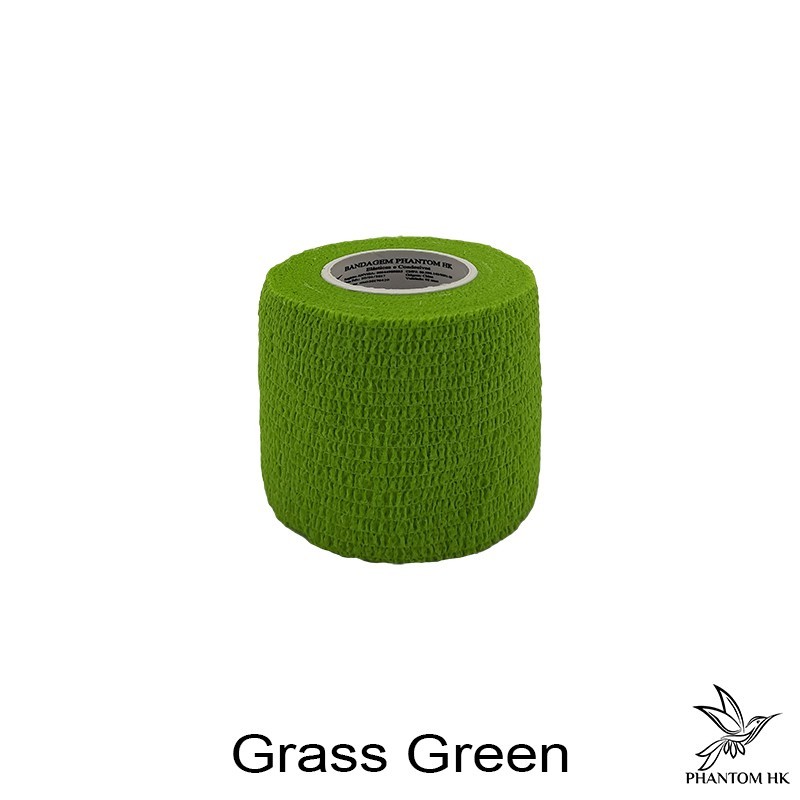 Bandagem Phantom HK - 5cm x 4,5m Esticado - Lisa - Grass Green